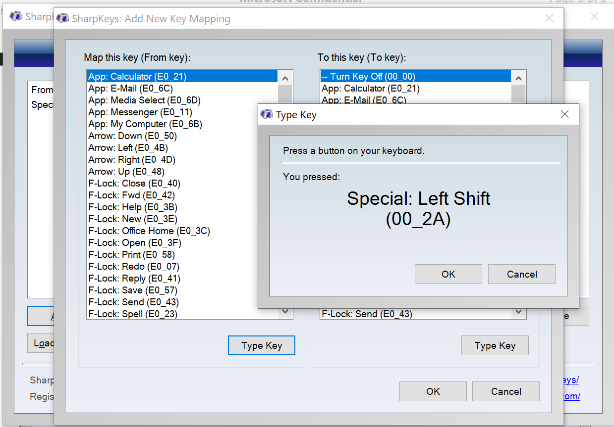 SharpKeys detecting key settings alt text